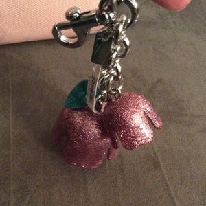 COACH Accessory.  mauve colored glitter keychain